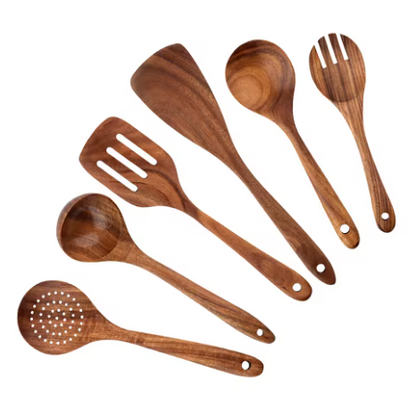 Elevate Your Cooking with Our Exquisite Wooden Utensil 6 Set!