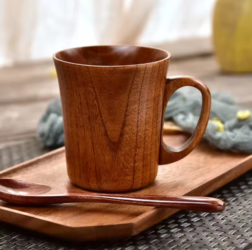 Discover Our Eco-Friendly Wooden Mugs - Natural Elegance at Your Fingertips!