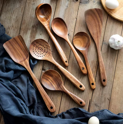 Complete Your Kitchen with Our 8-Piece Premium Ultimate Wooden Utensil Set!